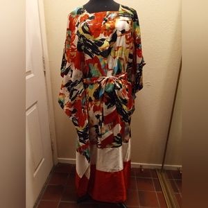 Floral Kaftan w/ belt and head wrap